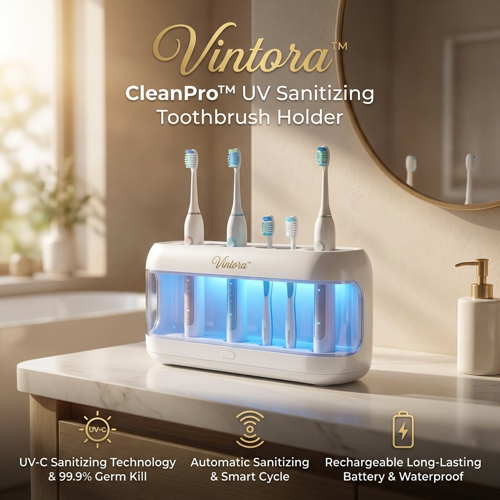 Vintora™ CleanPro UV Sanitizing Toothbrush Holder