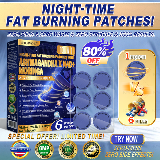 IOWOL ®Vacgcare™ NIGHT-TIME FAT BURNING PATCHES! ZERO PILLS & ZERO WASTE & ZERO STRUGGLE & 100% RESULTS.